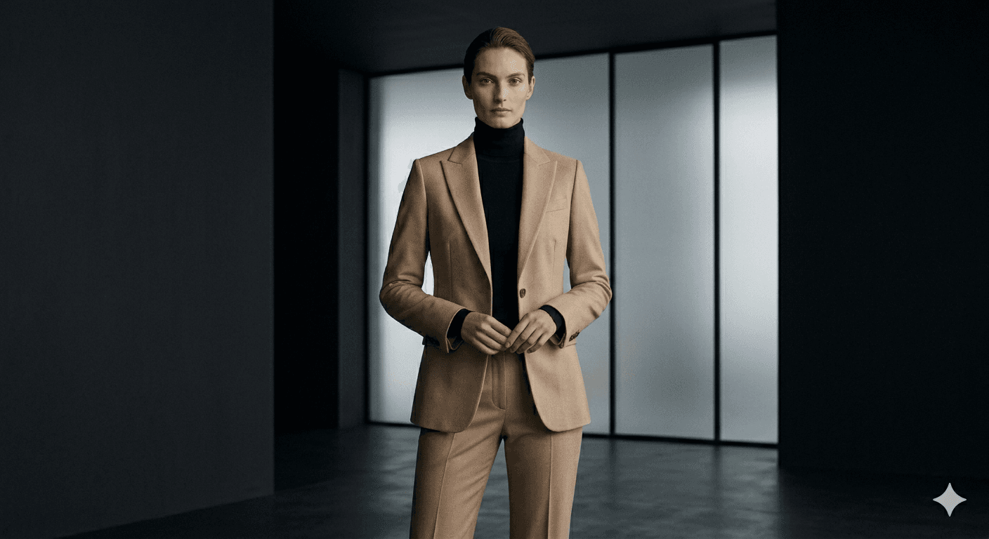Blazer beige elegante corte moderno Vanguardia